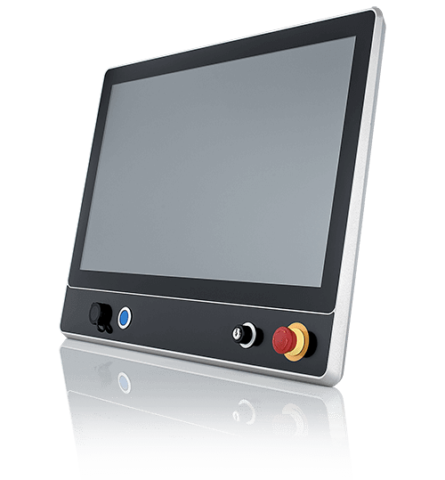 Stainless steel touch panel for use in hygienically demanding areas